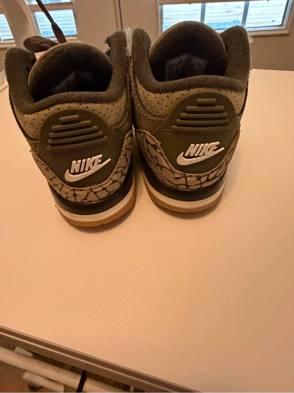 Jordan Kids 10C Olive Green Casual Sneakers